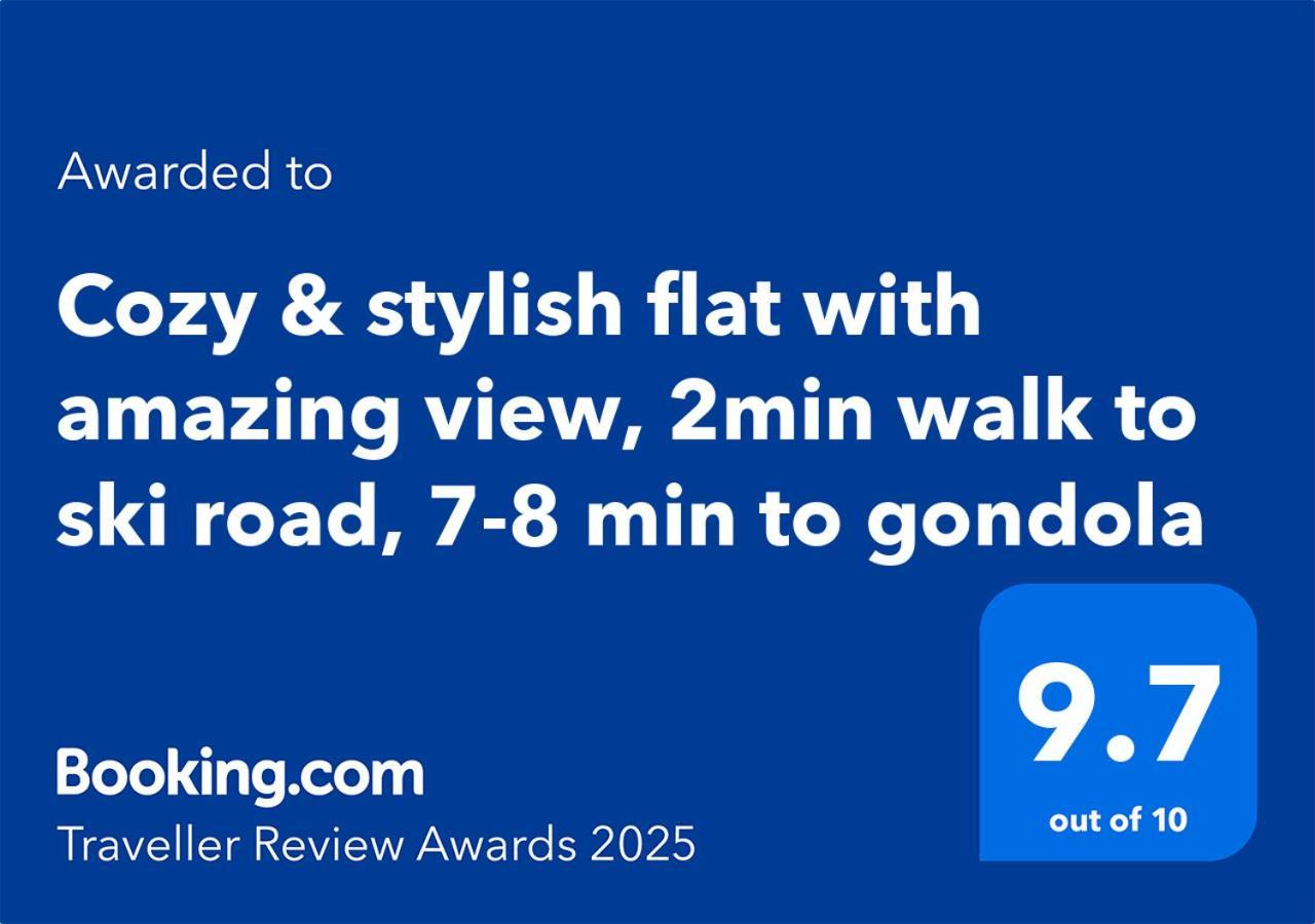Cozy & Stylish Flat With Amazing View, 2Min Walk To Ski Road, 7-8 Min To Gondola Banszko Kültér fotó